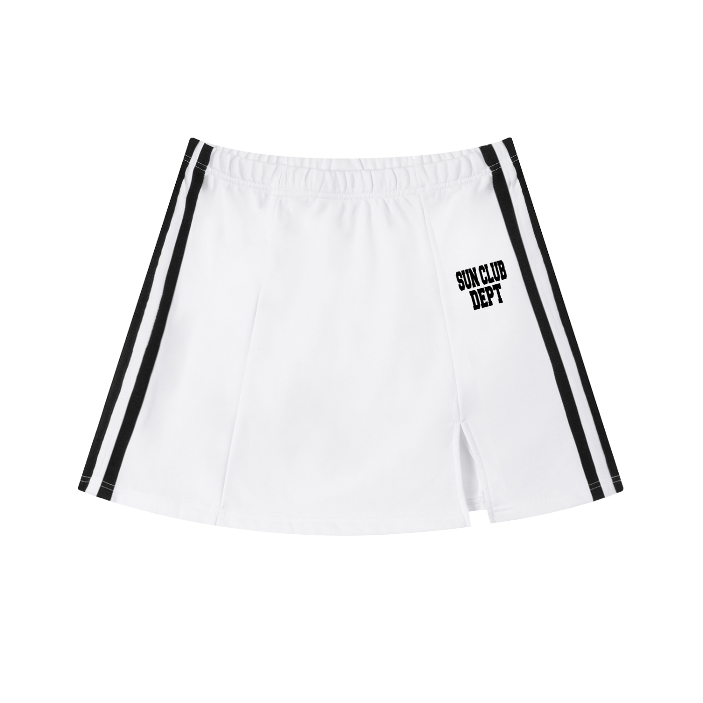 SUN CLUB DEPT VARSITY MINI SKIRT (WHT)
