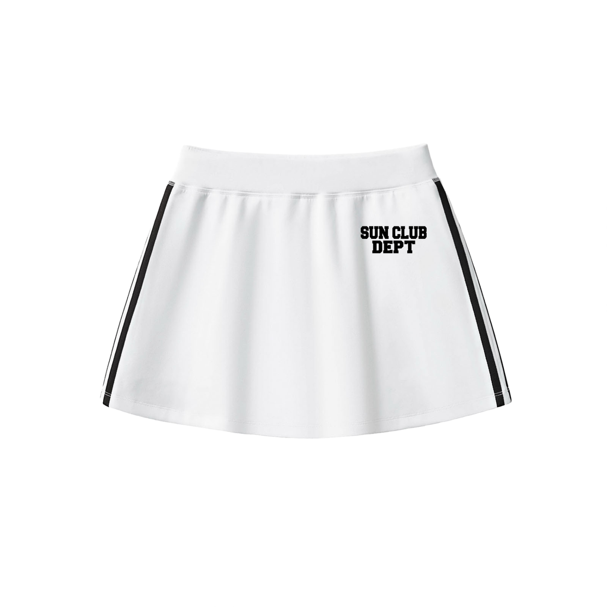 SUN CLUB DEPT VARSITY TENNIS SKIRT (WHT)