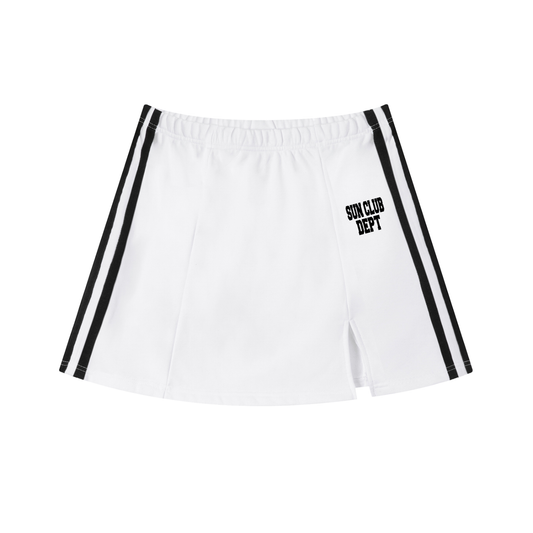 SUN CLUB DEPT VARSITY MINI SKIRT (WHT)