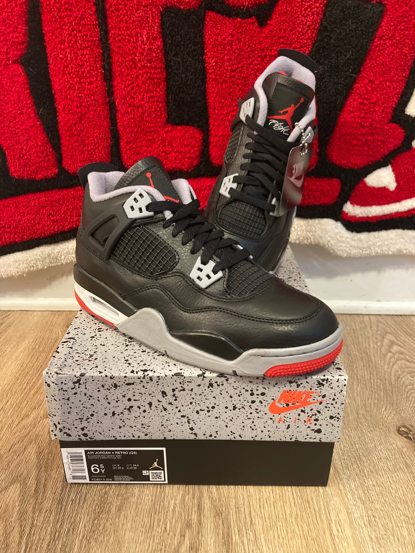 "BRED REIMAGINED" RETRO 4's (GS)