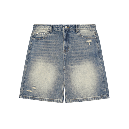 A RAY OF SUN BAGGY DENIM SHORTS